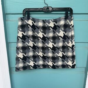 J. Crew Black and White Mini Pencil Skirt